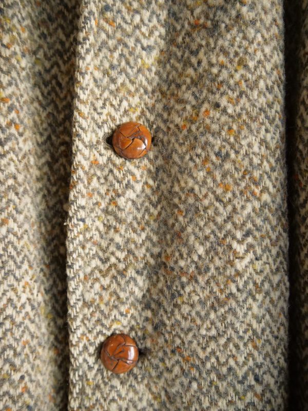 VINTAGE BURBERRY 1940's “OLD LABEL” Hand Woven Irish Tweed