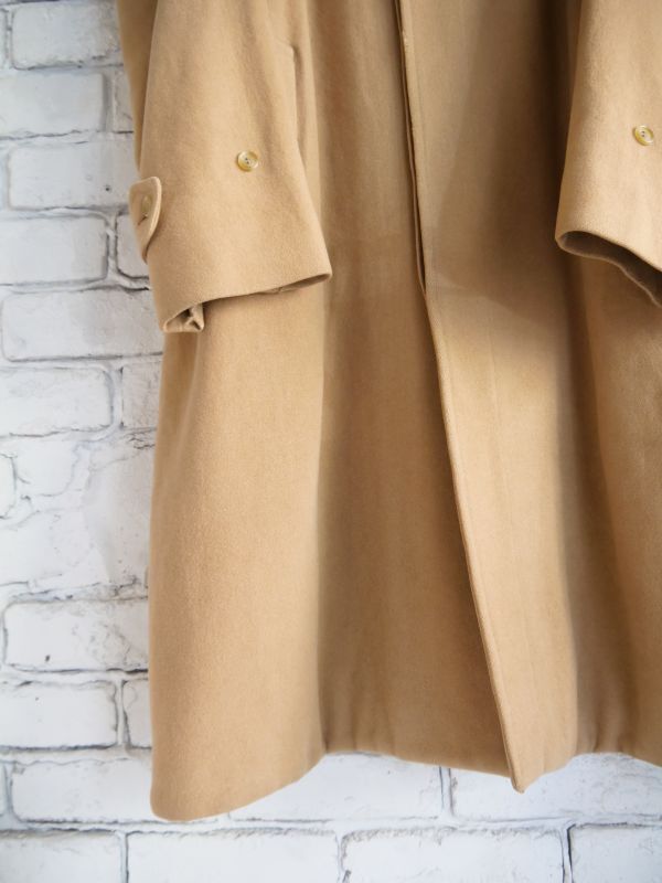 VINTAGE BURBERRY 1980's Wool & Alpaca Single Raglan Balmacaan Coat