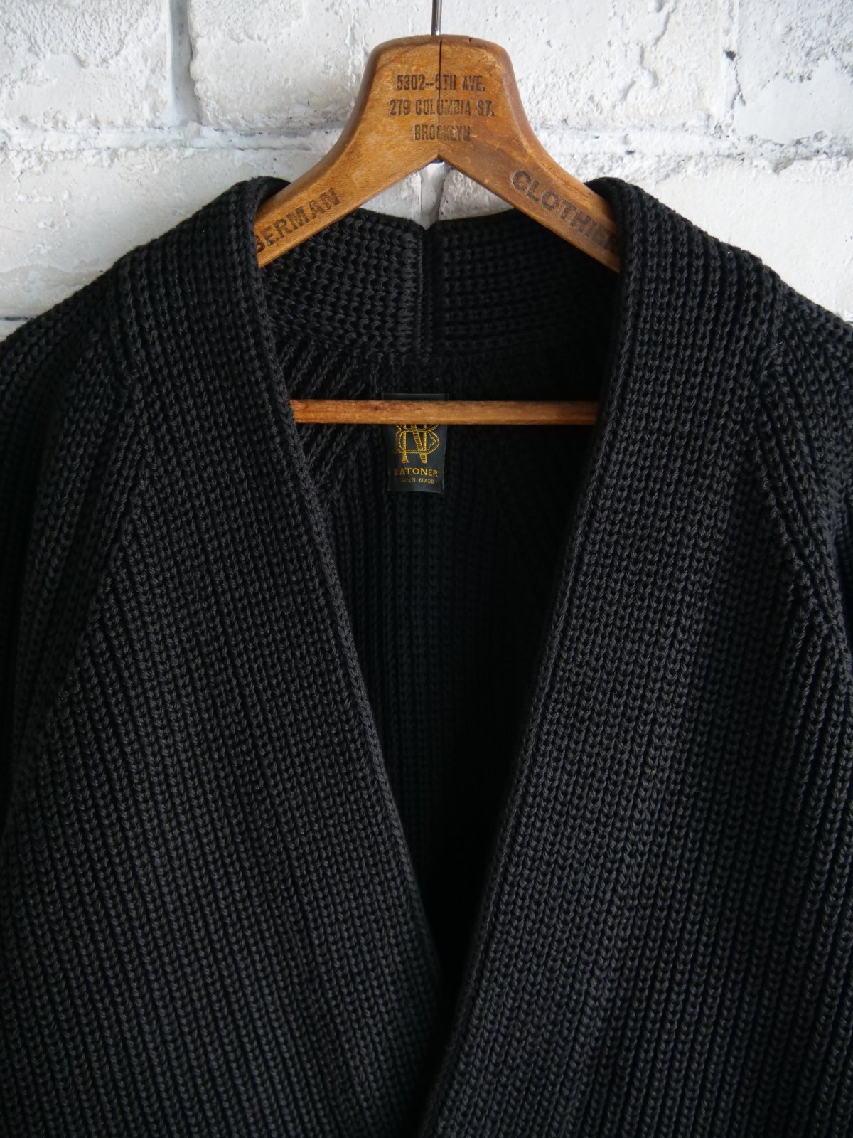 BATONER【MEN'S】SIGNATURE SHAWL COLLAR CARDIGAN シグネチャー
