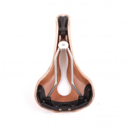 Leather saddle Berthoud Aspin open natural