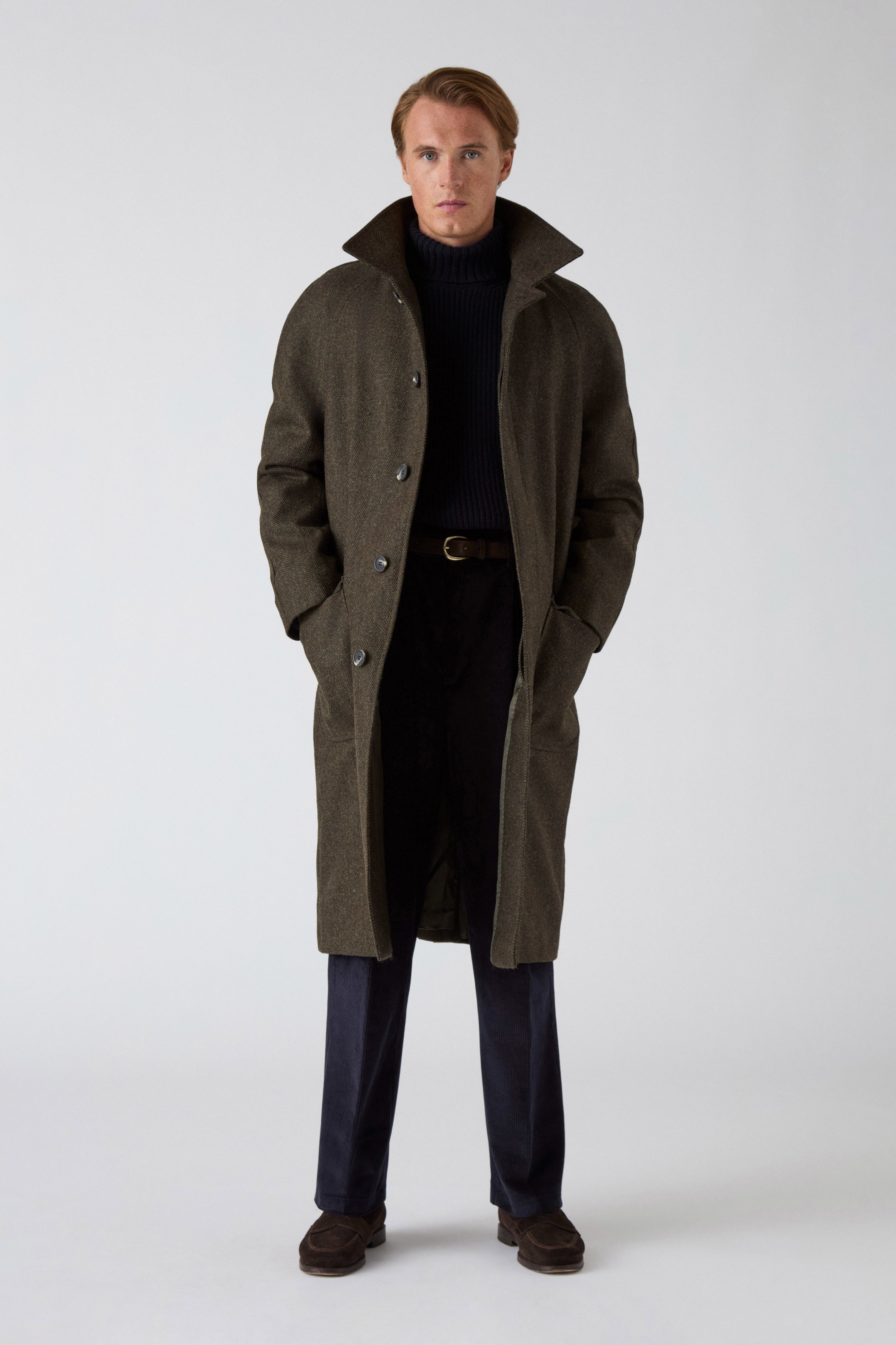 Nelson Tweed Raglan Coat - Brown/Green – Berg & Berg