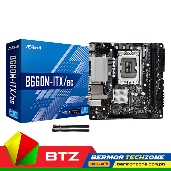 Asrock B660M-ITX/ac LGA 1700 Mini-ITX Intel Motherboard | Bermor