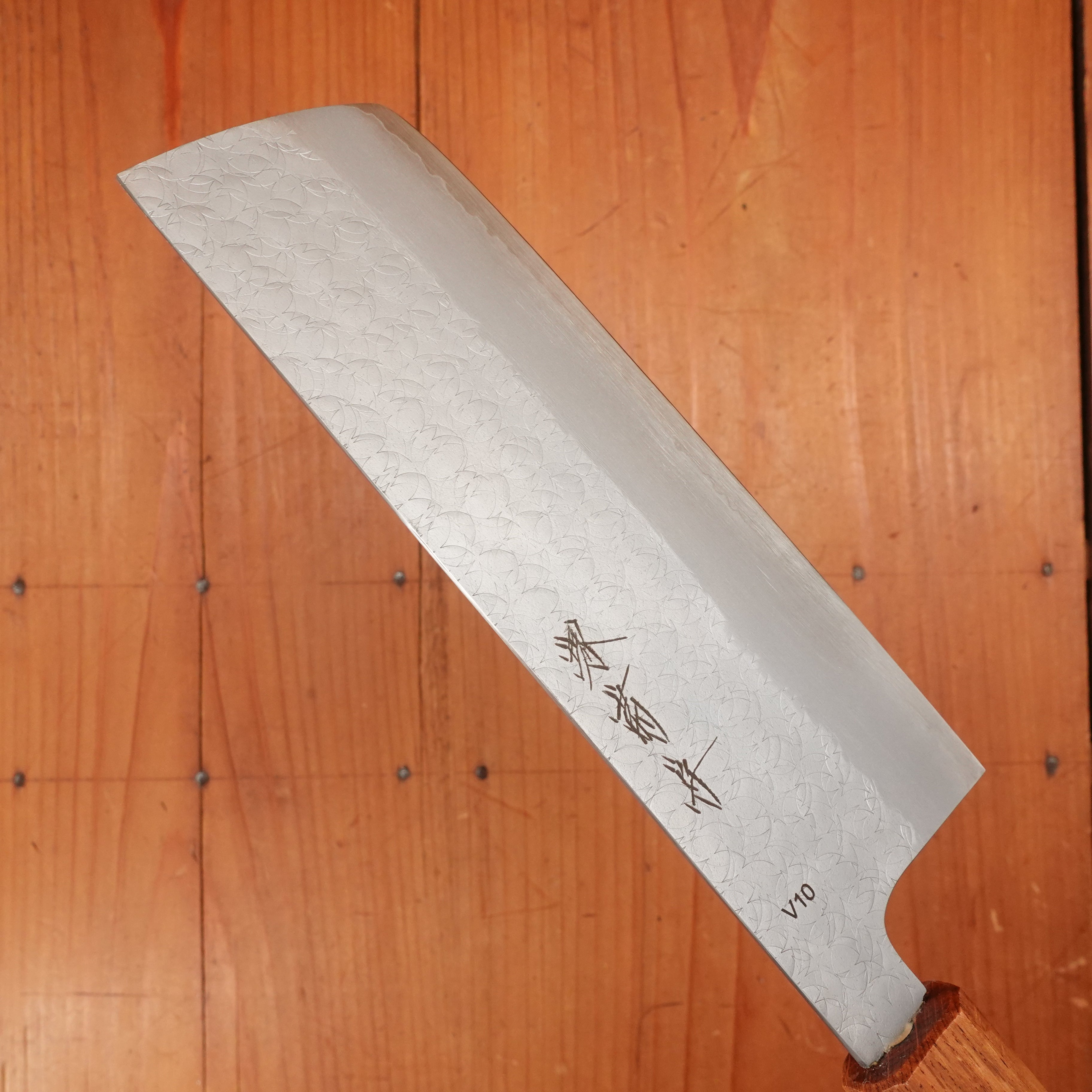 Sakai Kikumori 165mm Nakiri VG10 Tsuchime Oakwood Handle – Bernal