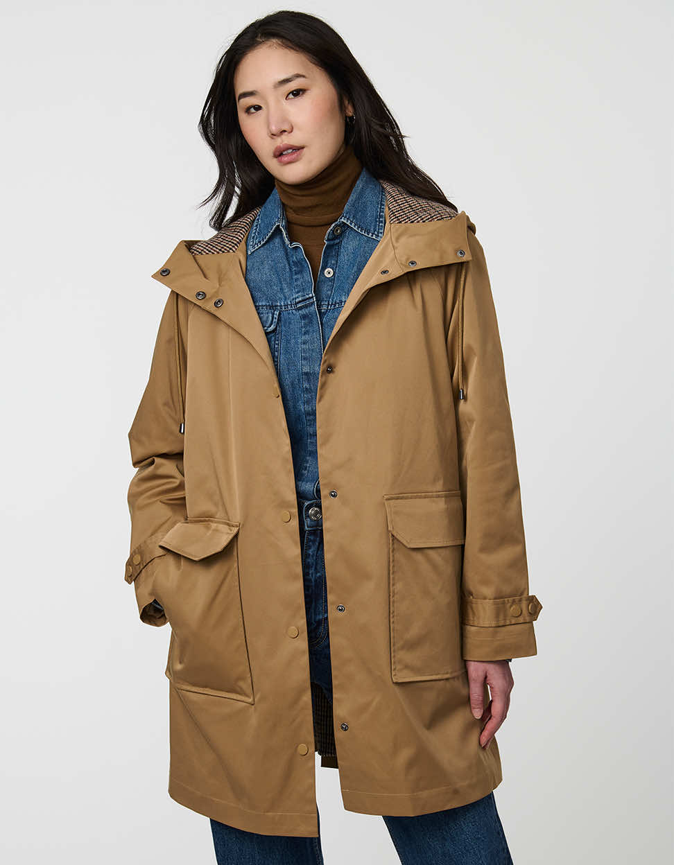 Urban Chic Oversized Rain Coat - Desert Sand