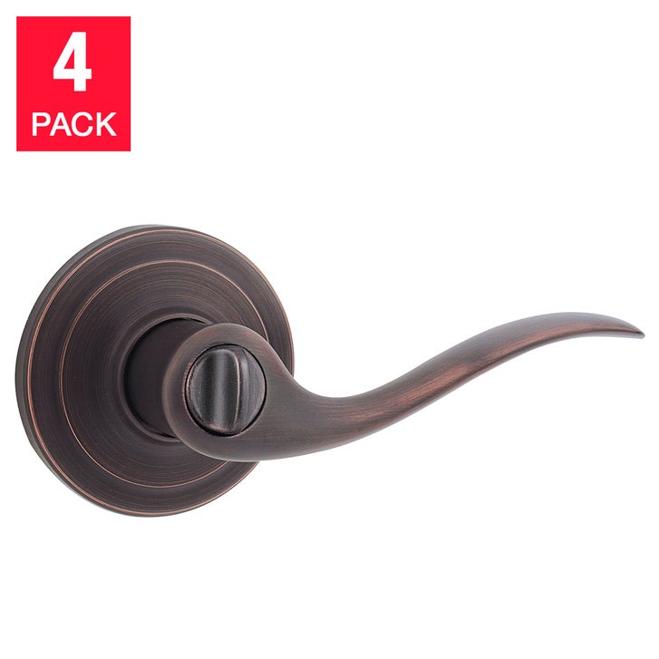 Kwikset Tustin Lever Door Handle, 4-pack | Costco