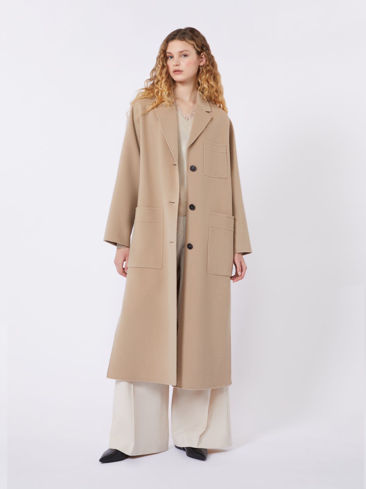ガロシェ] ウール ブレンド ダブルフェイス コート, camel | Max Mara
