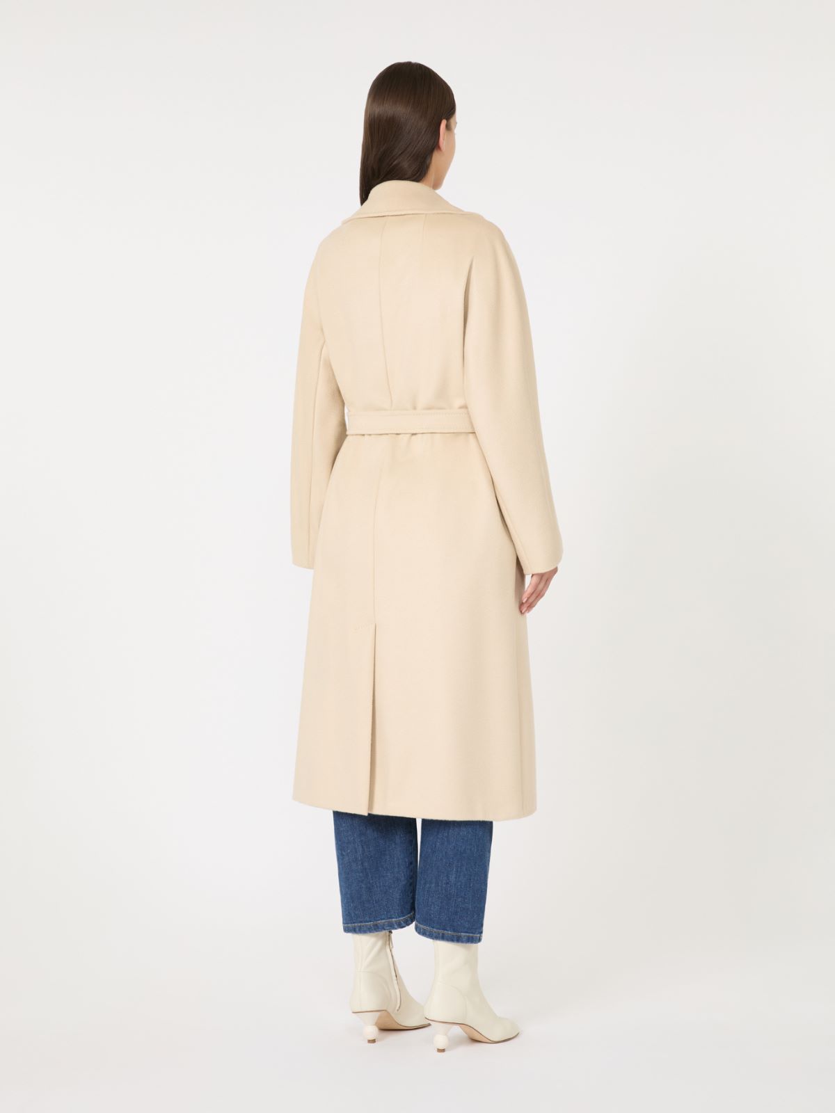 Double-breasted wool coat, ivory | Weekend Max Mara