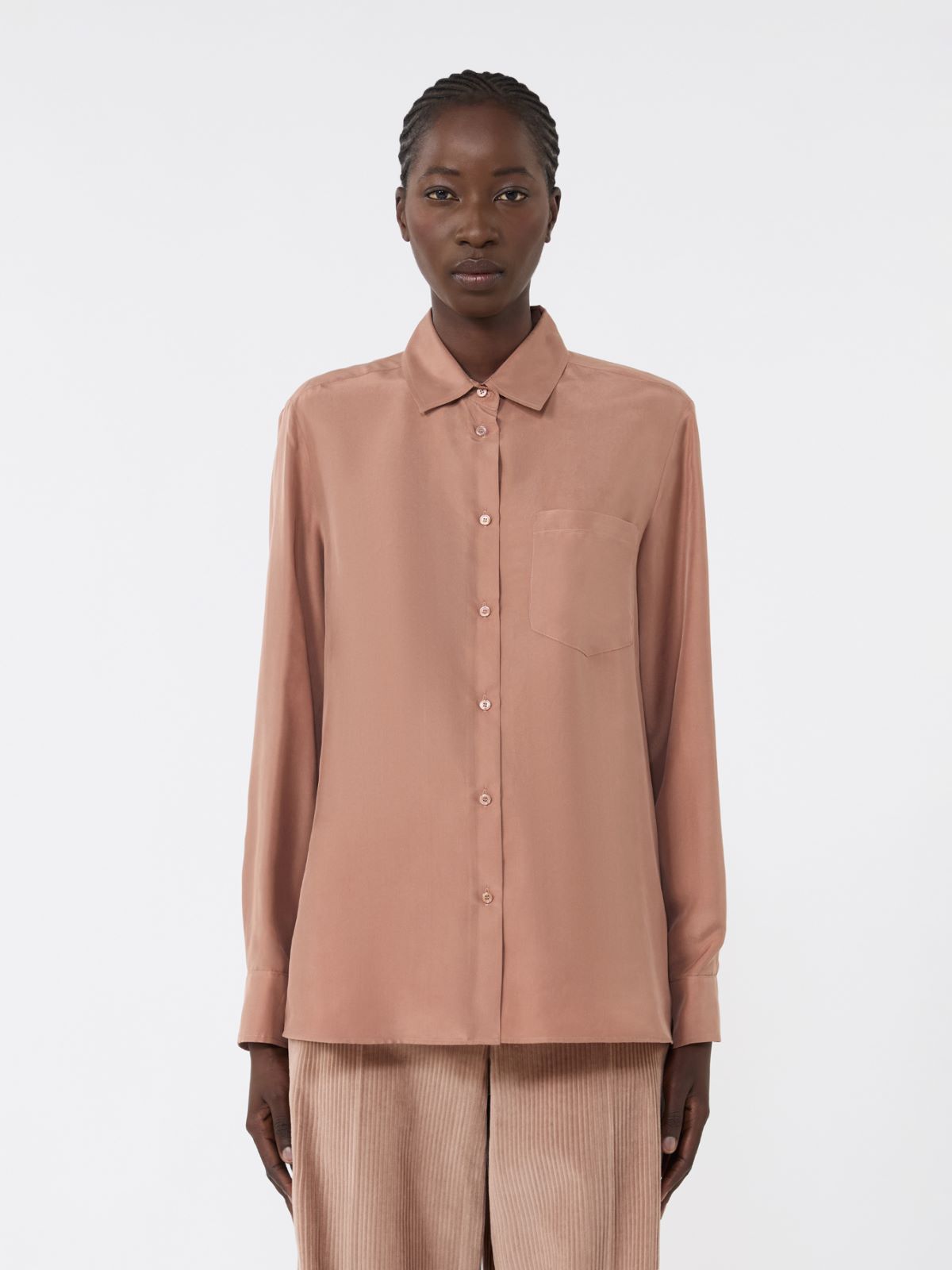 Washed silk shirt, antique rose | Weekend Max Mara