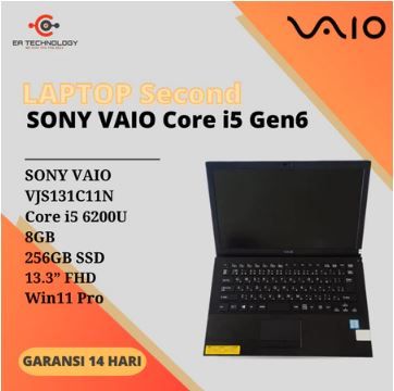 SONY VAIO VJS131C11N Core i5-6200U 8GB 256SSD 13.3” FHD Win11 Pro