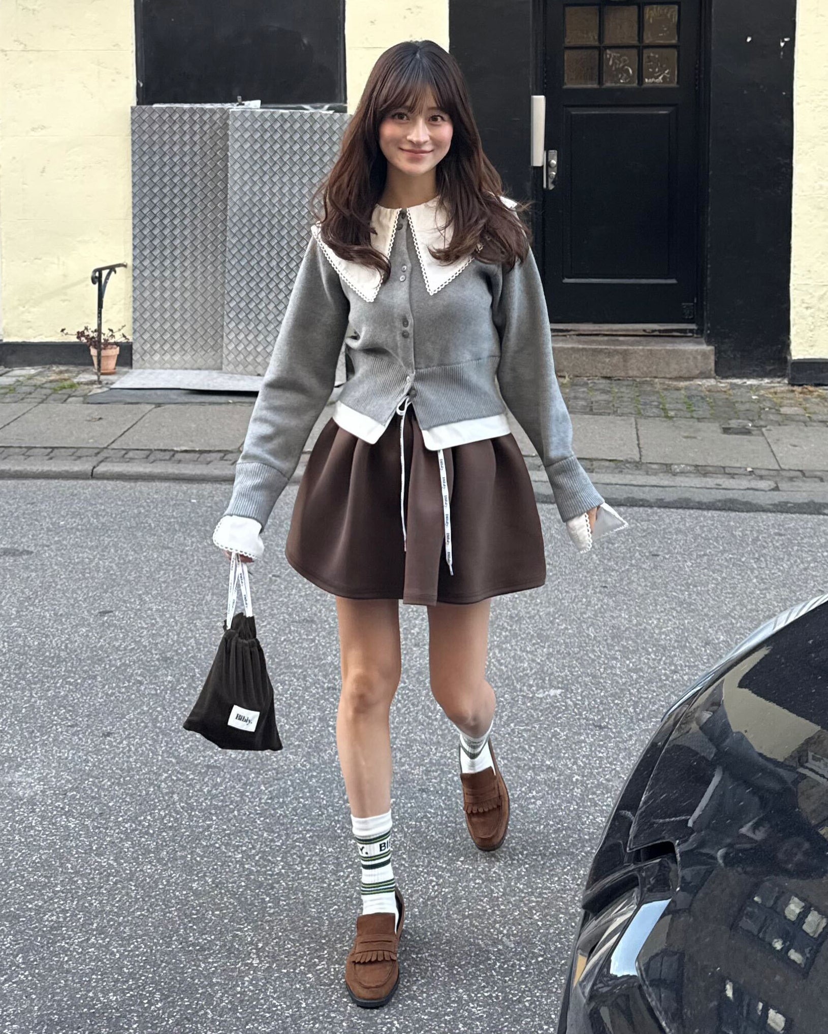 BIBIY. MADE | PATTY PILGRIM TOP GRAY｜Bibiy.