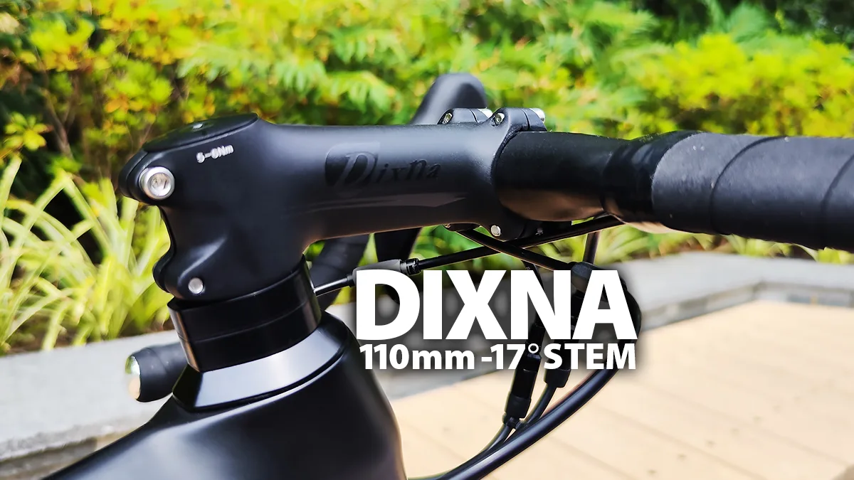ステムを-17°で水平にして110mmにしたら窮屈さが無くなったよ