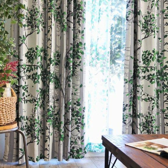 北欧VINTAGE】 びっくりカーテンのオリジナルデザイン・2級遮光・形状