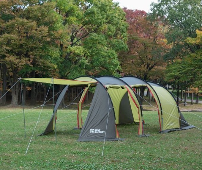 安い! トンネル2ルームテント ロング ～ テントファクトリーのトンネル