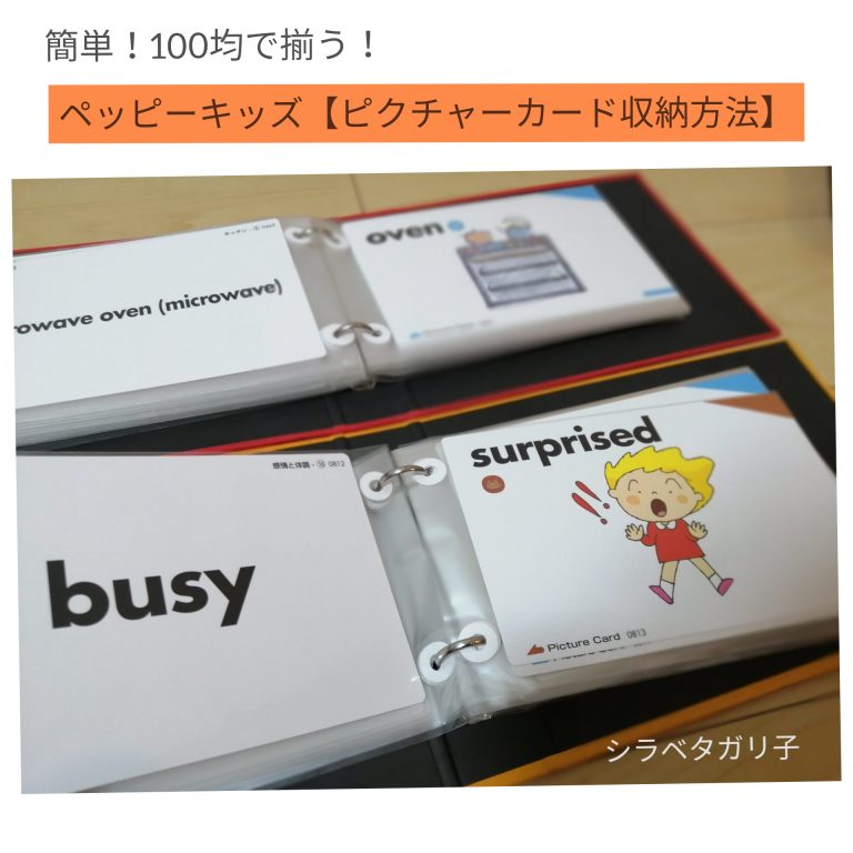 ペッピーキッズクラブのピクチャーカード収納を100均で簡単に