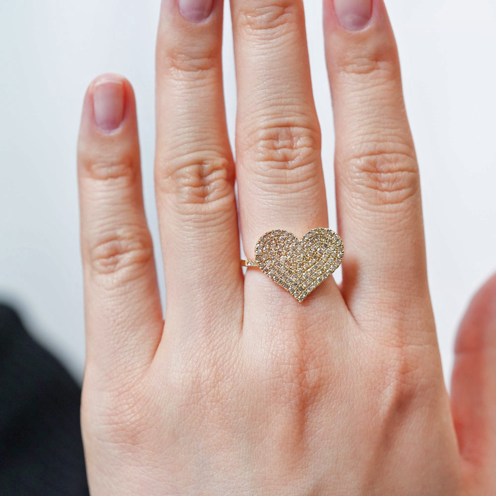 ハート ダイヤモンド リング – K18YG、1.0ct