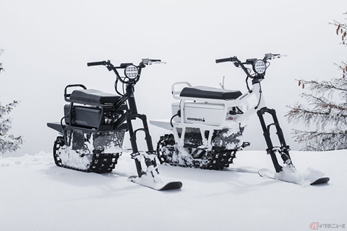 MoonBikes「ELECTRIC SNOWMOBILE」 クリーンで静かに楽しめる雪上