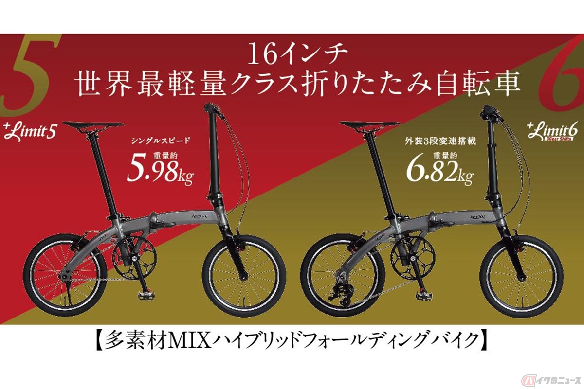 Harry Quinn「Limit5」「Limit6」 世界最軽量クラスの折りたたみ自転車