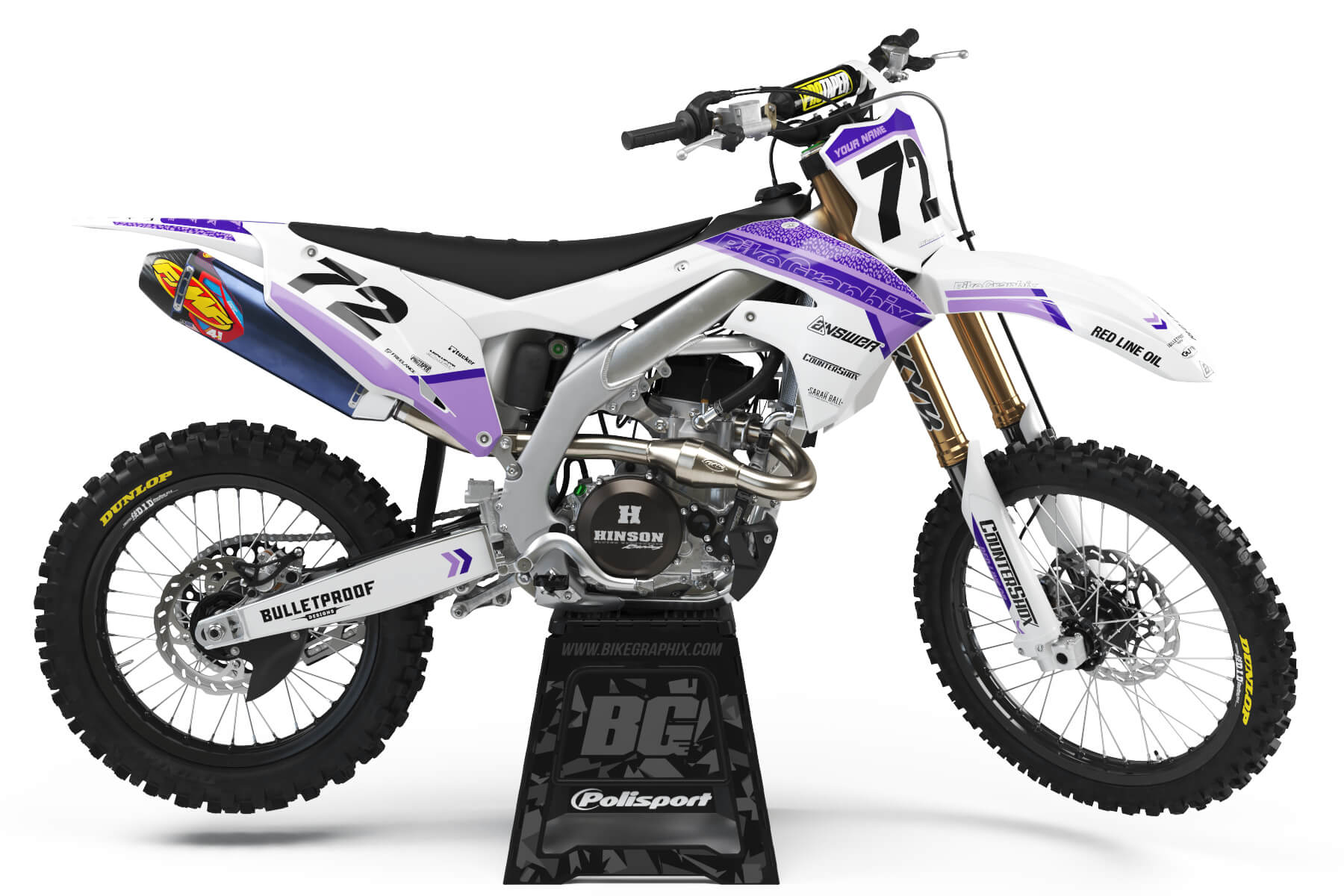 Kawasaki Gk Semi Custom Motocross Graphics - BikeGraphix