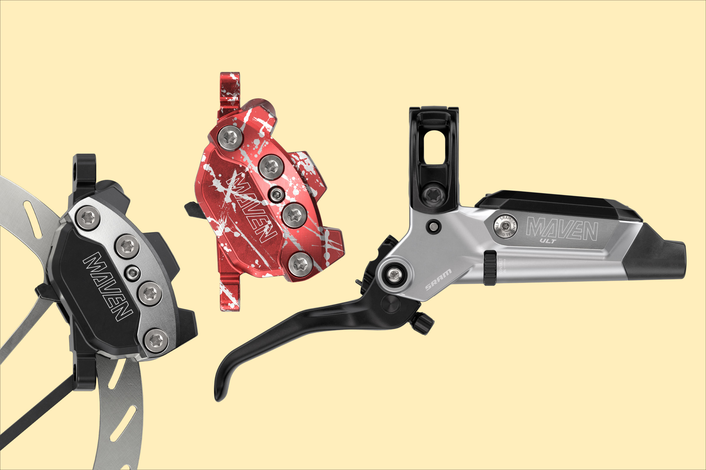 New SRAM Maven Brakes Use Mineral Oil and Have Giant Pistons