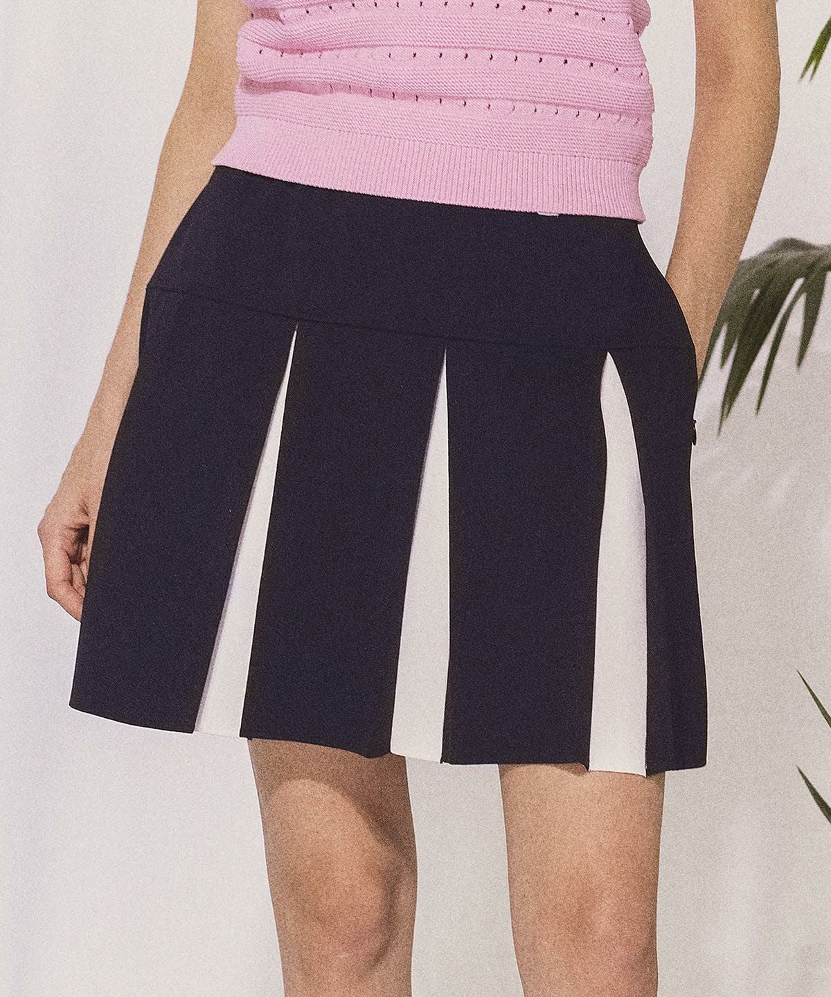 バイカラーニットプリーツスカート|アルチビオ-アウトレット- - ゴルフ