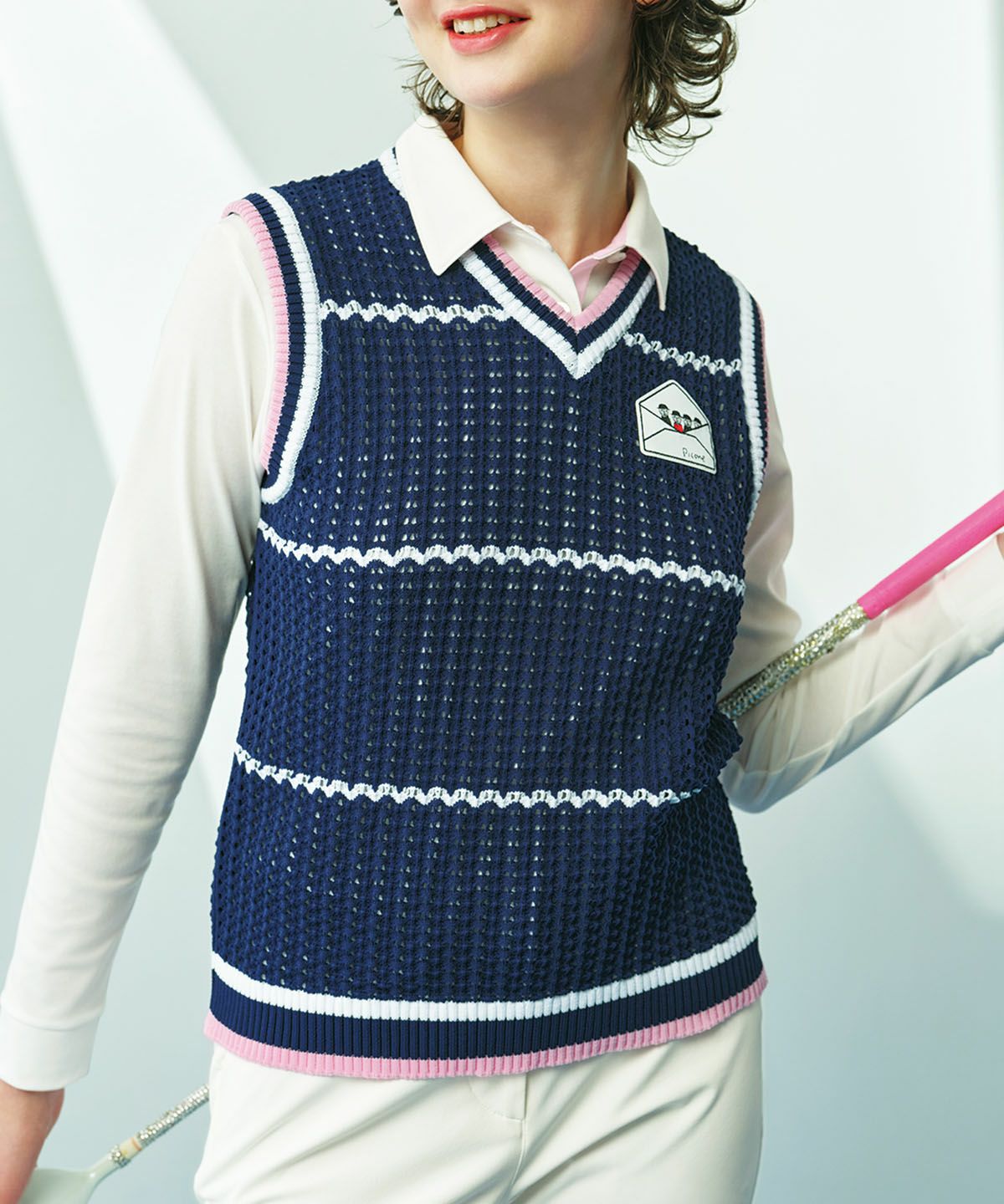 メンズ】Vネックニットベスト|ピッコーネクラブ-アウトレット