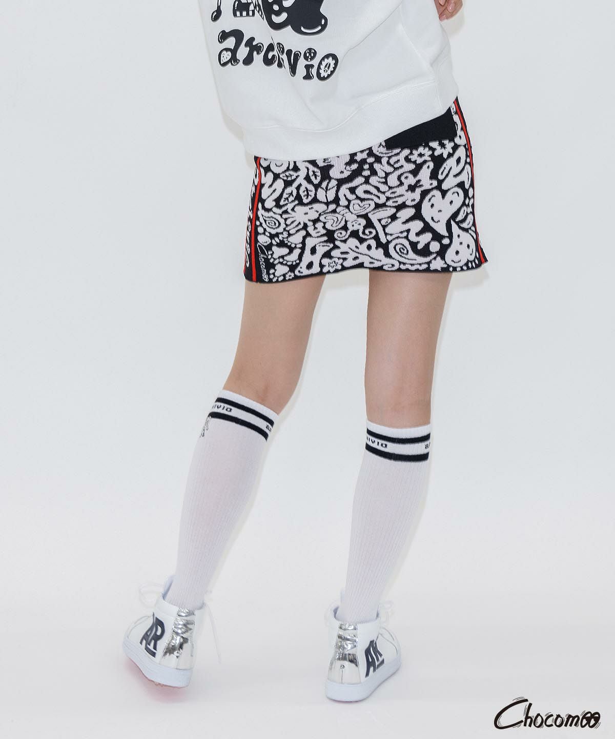 ARCHIVIO×Chocomoo】総柄ニットスカート|アルチビオ-アウトレット