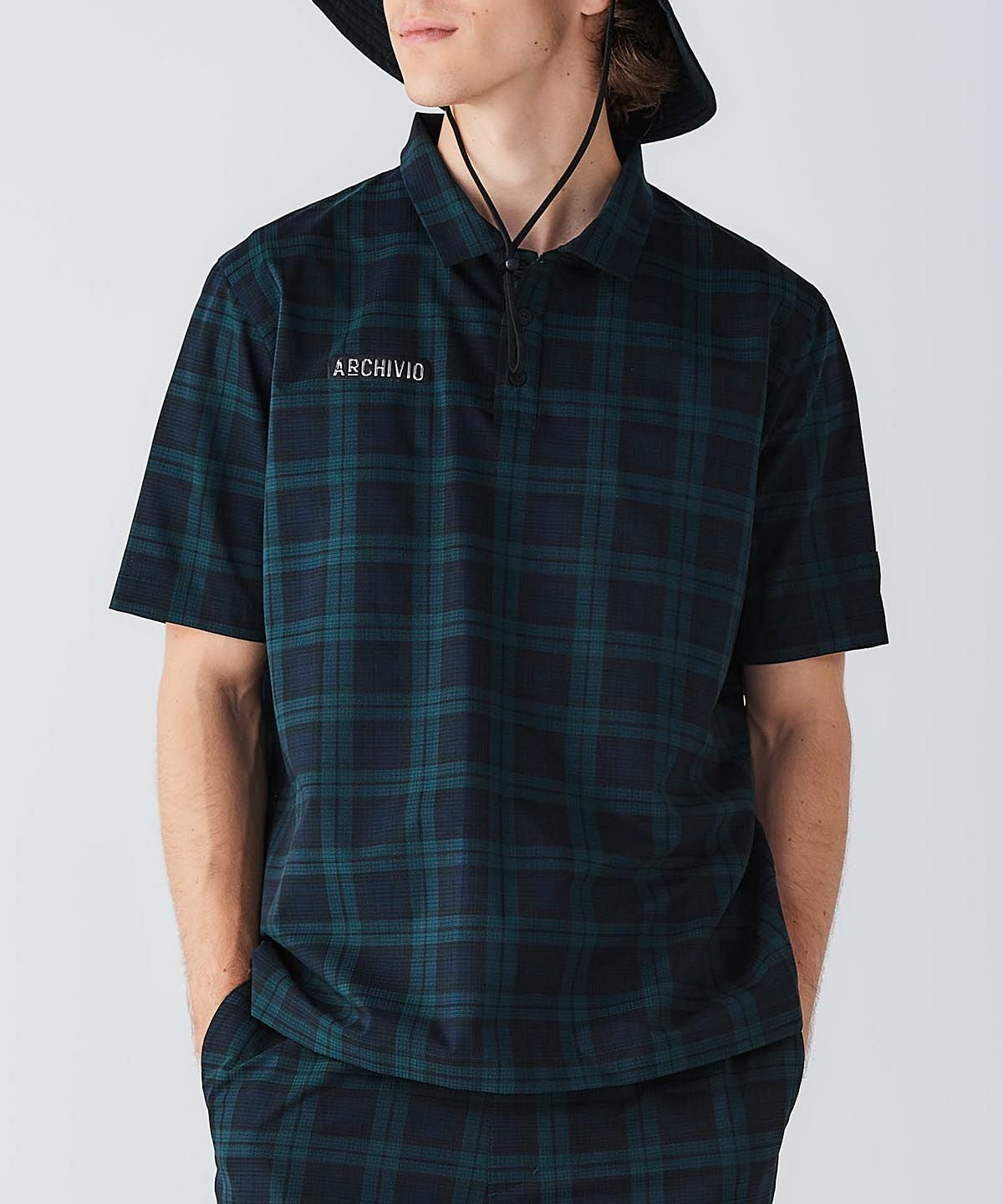 メンズ】チェック柄撥水冷感ポロシャツ|アルチビオ-アウトレット