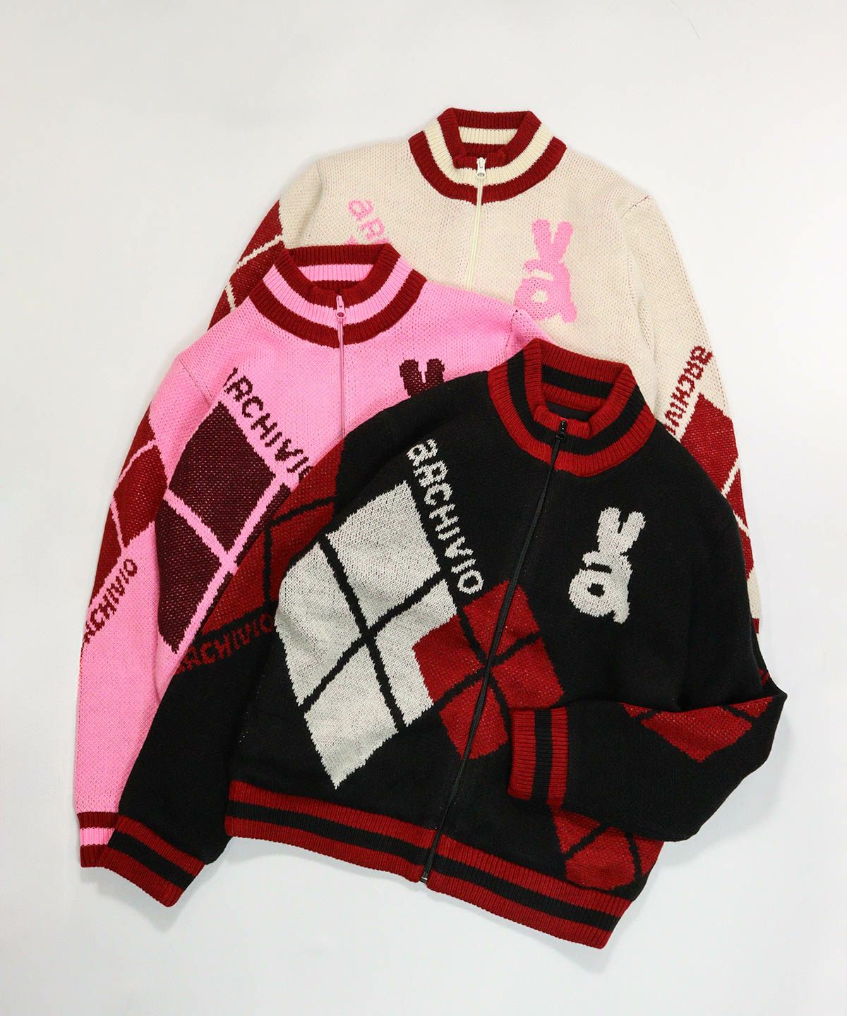 アーガイル柄ニットブルゾン|アルチビオ - ゴルフウェアや婦人服通販