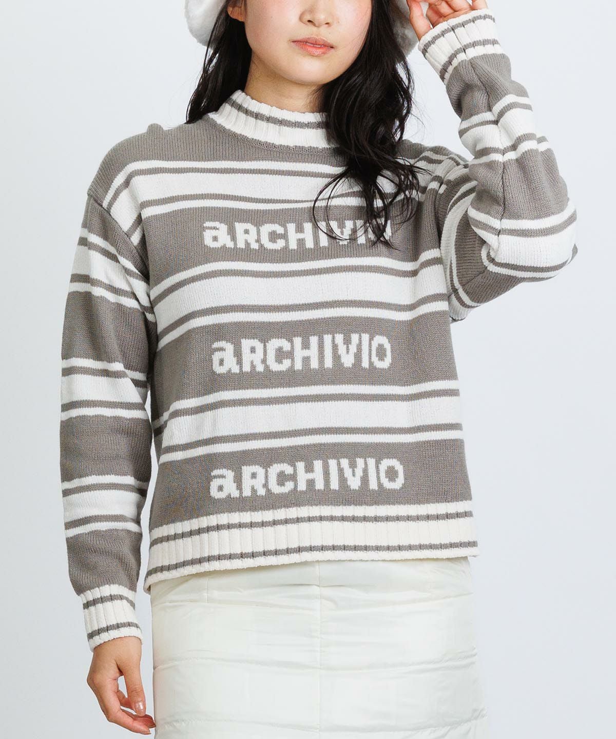 サイドライン配色リブニット|アルチビオ - ゴルフウェアや婦人服通販