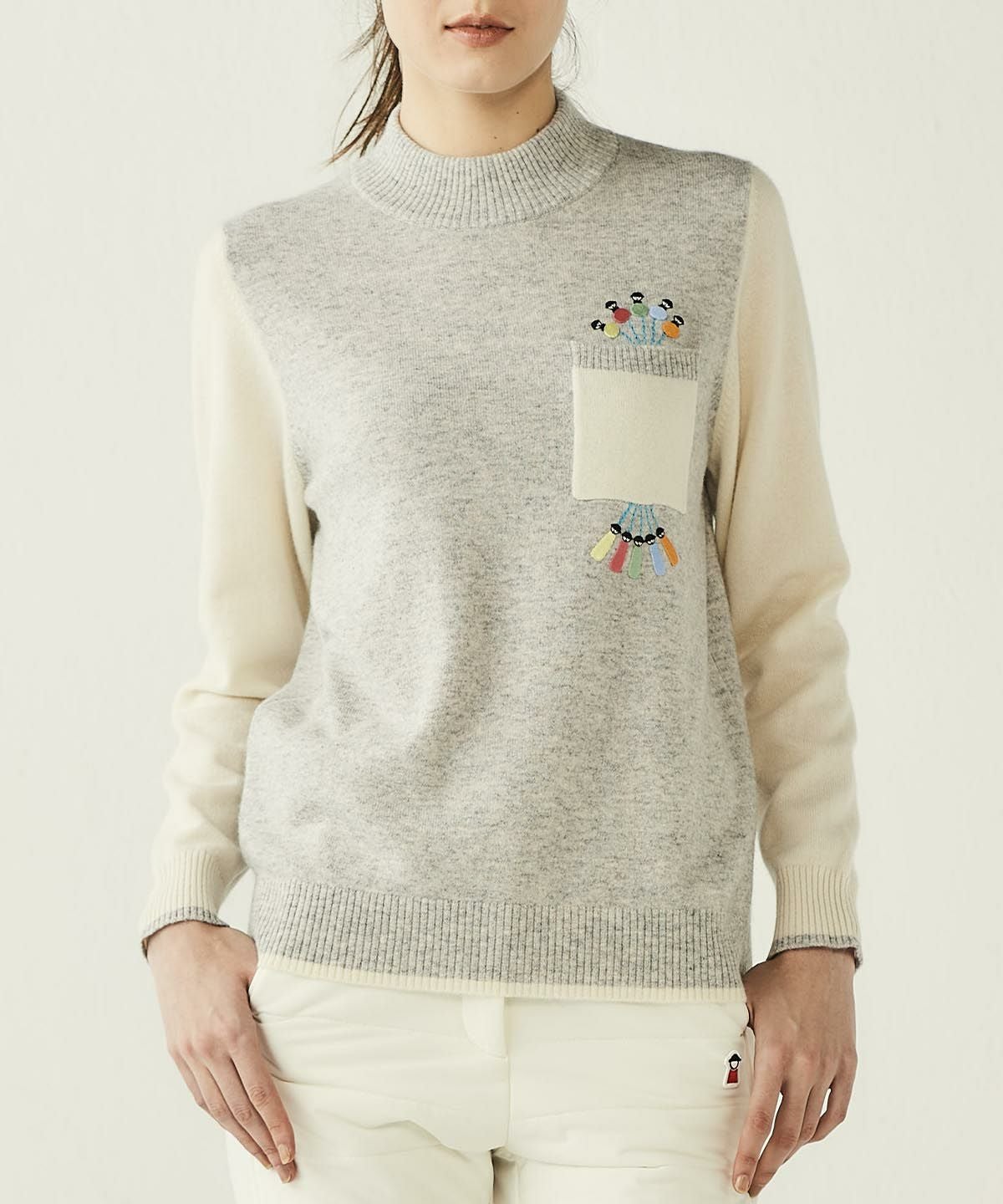 カシミヤ100％配色ニット|ピッコーネクラブ - ゴルフウェアや婦人服通販