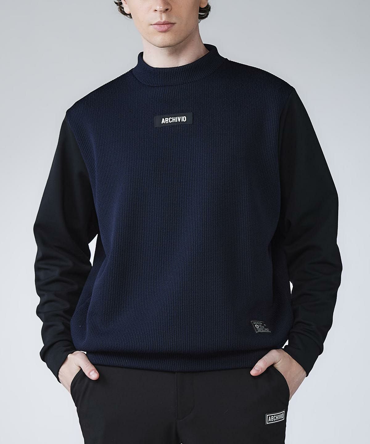 メンズ】ニット切替プルオーバー|アルチビオ - ゴルフウェアや婦人服通販