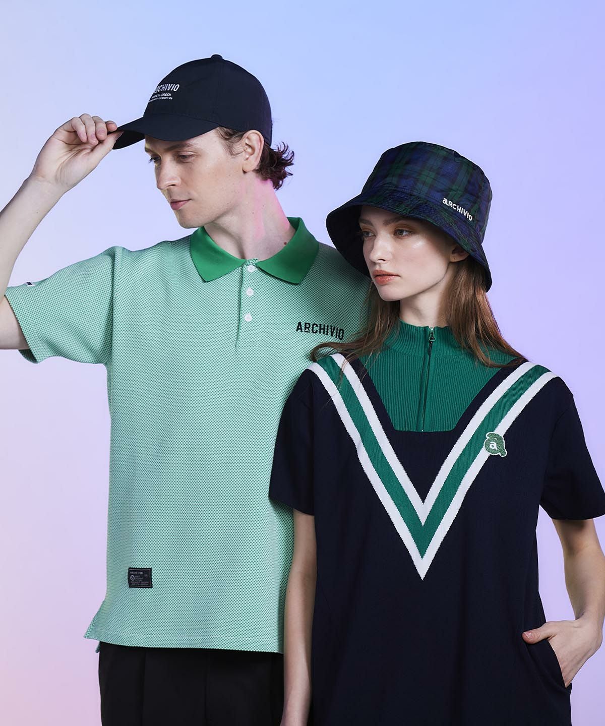 メンズ】幾何学柄ニットポロシャツ|アルチビオ - ゴルフウェアや婦人服通販