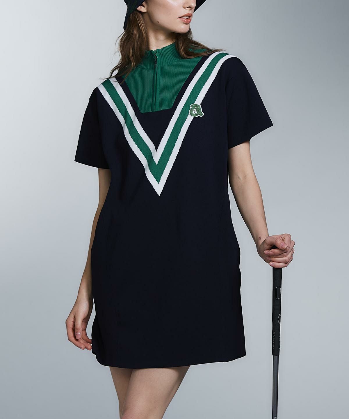 カレッジ風リブワンピース|アルチビオ - ゴルフウェアや婦人服通販