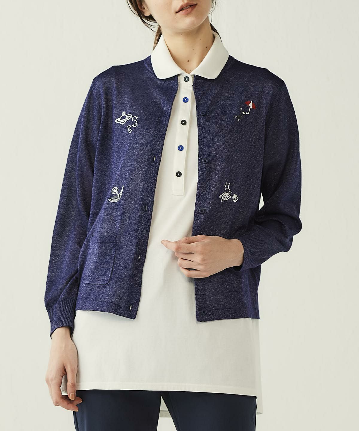 ウール混ニットカーディガン|ピッコーネクラブ - ゴルフウェアや婦人服通販