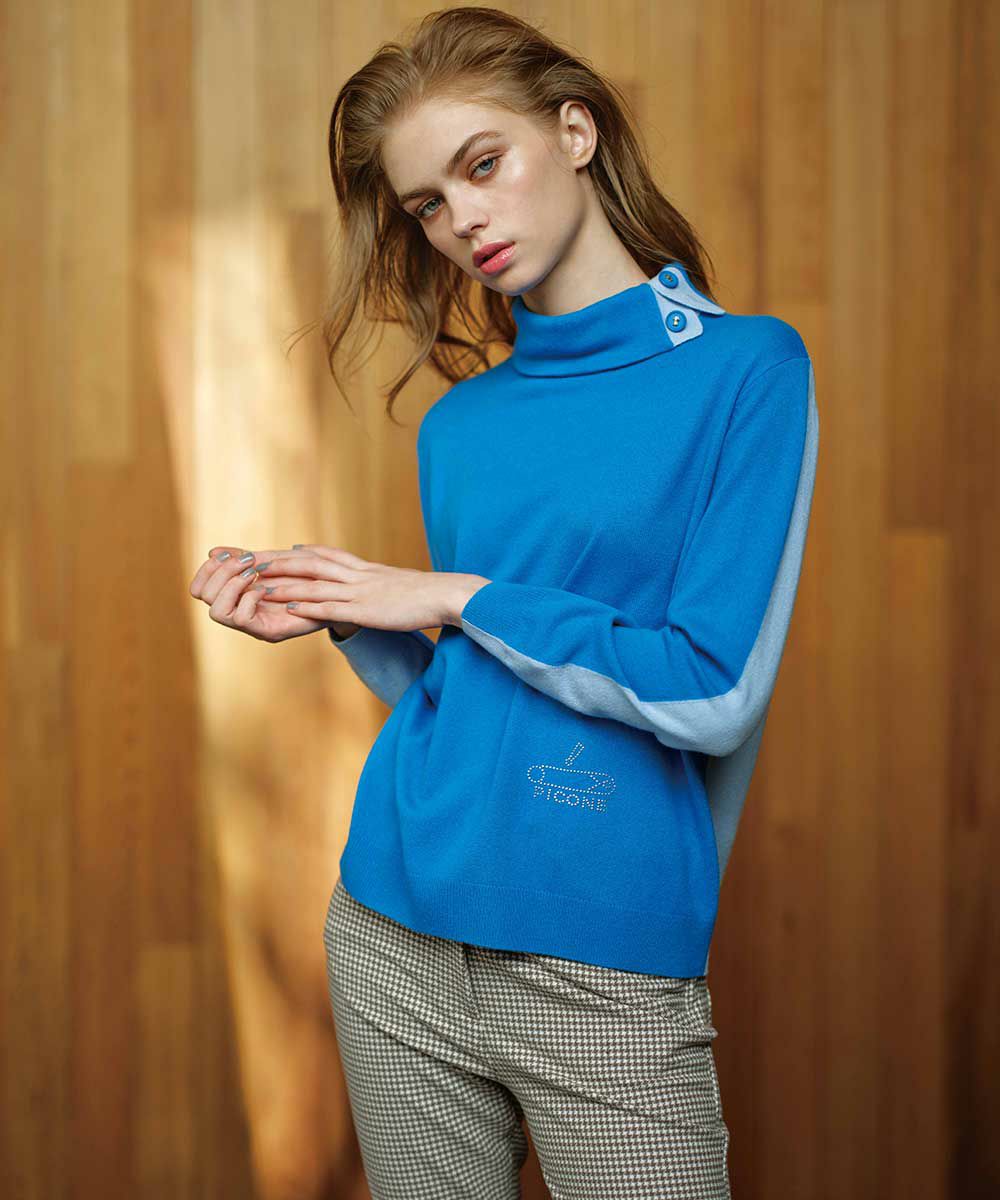 picone ピッコーネクラブ カシミア混 ニット チュニック セーターの