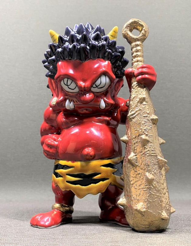 九谷焼フィギュア 色絵金彩 鬼に金棒。｜商品一覧｜現代アート通販