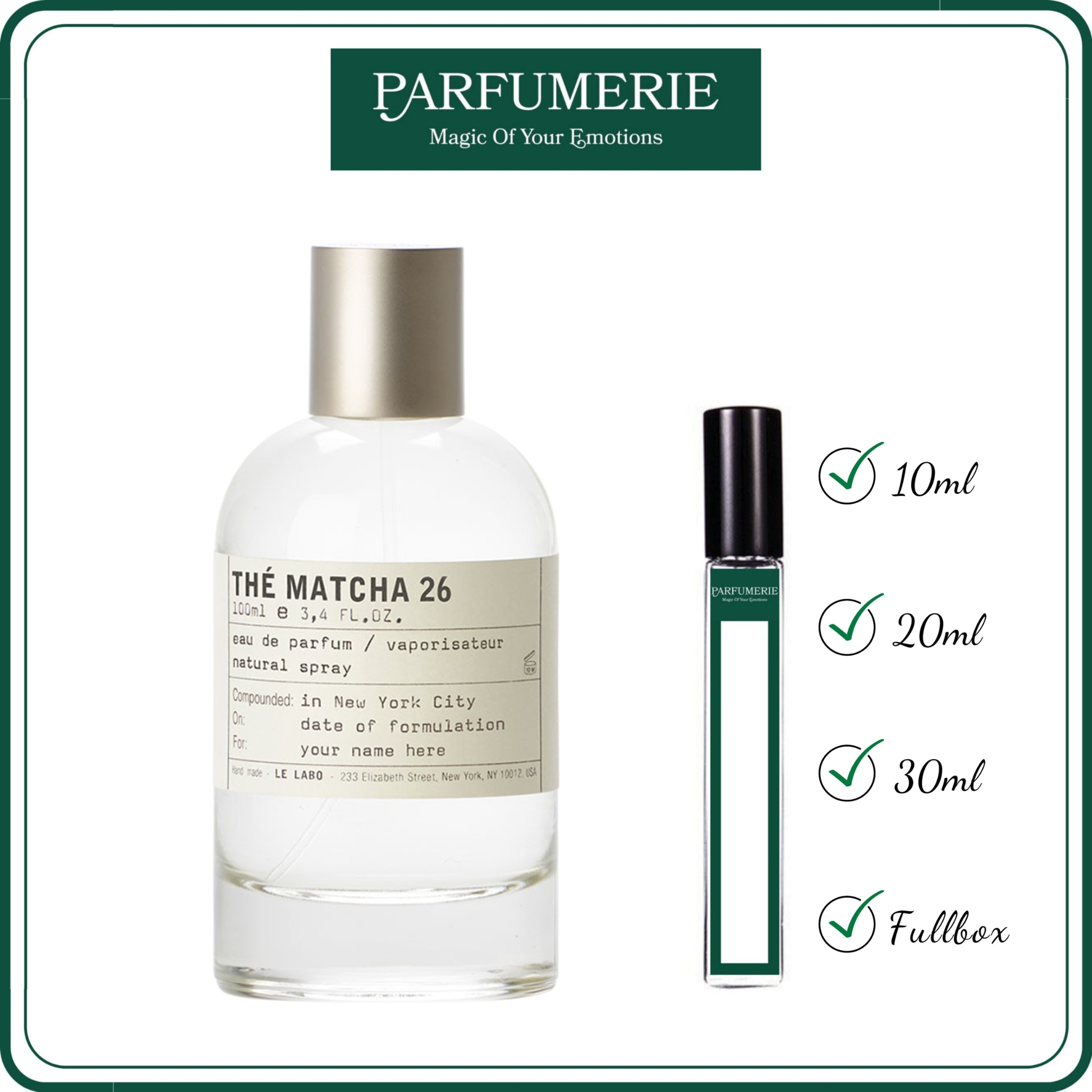 Nước hoa Le Labo Thé Matcha 26 EDP | Parfumerie.vn