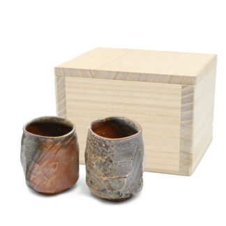 備前焼湯呑セット（桐箱付き）作家：宮尾 昌宏 - 備前焼通販ギャラリー