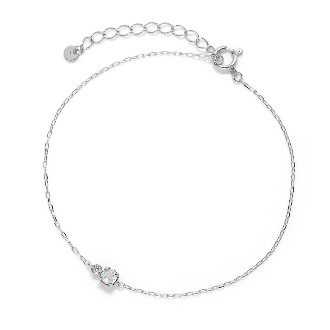 ロイヤルブルームーンストーン×ダイヤモンド K18/K10ブレスレット