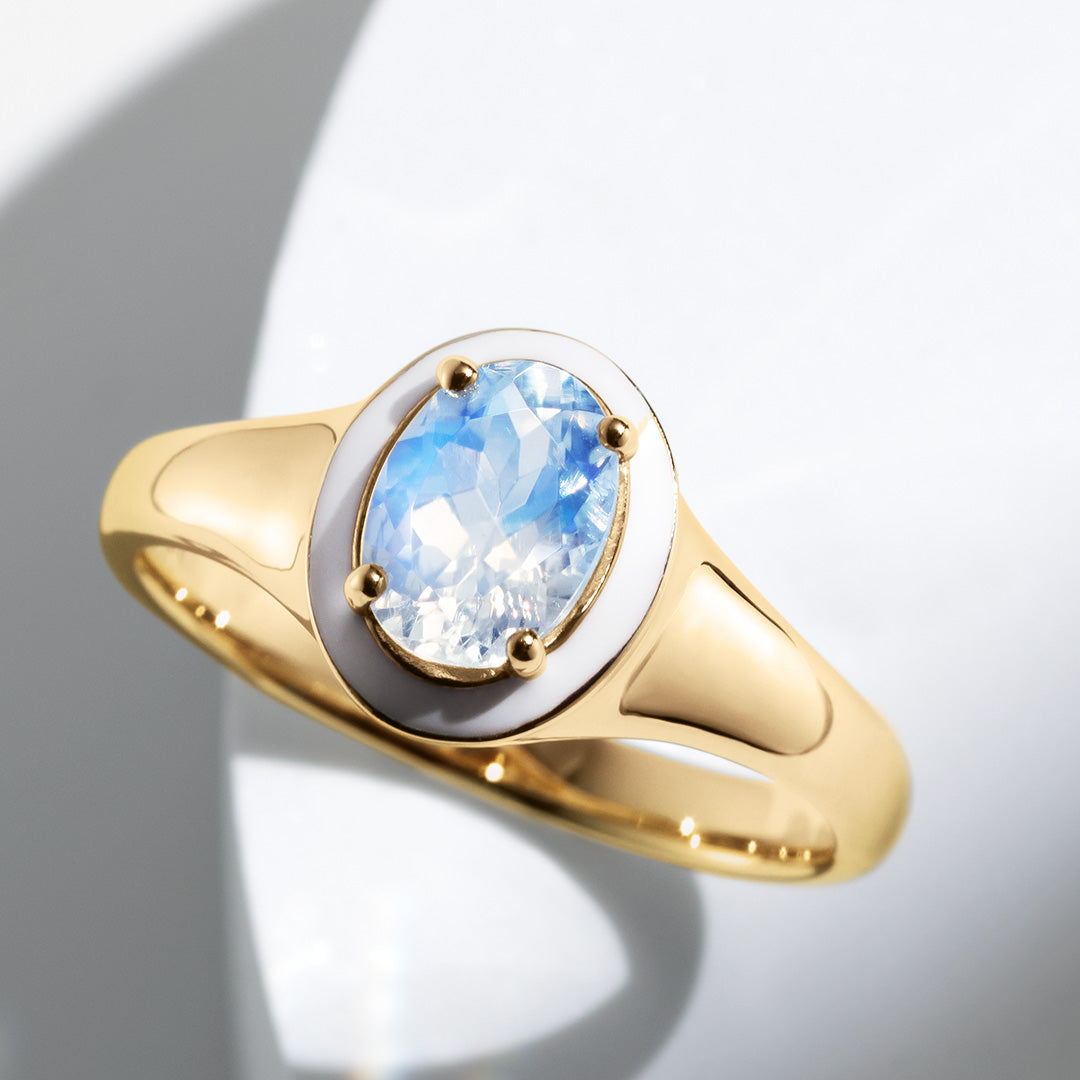 ビズー公式】ロイヤルブルームーンストーン SV925/K18 リング