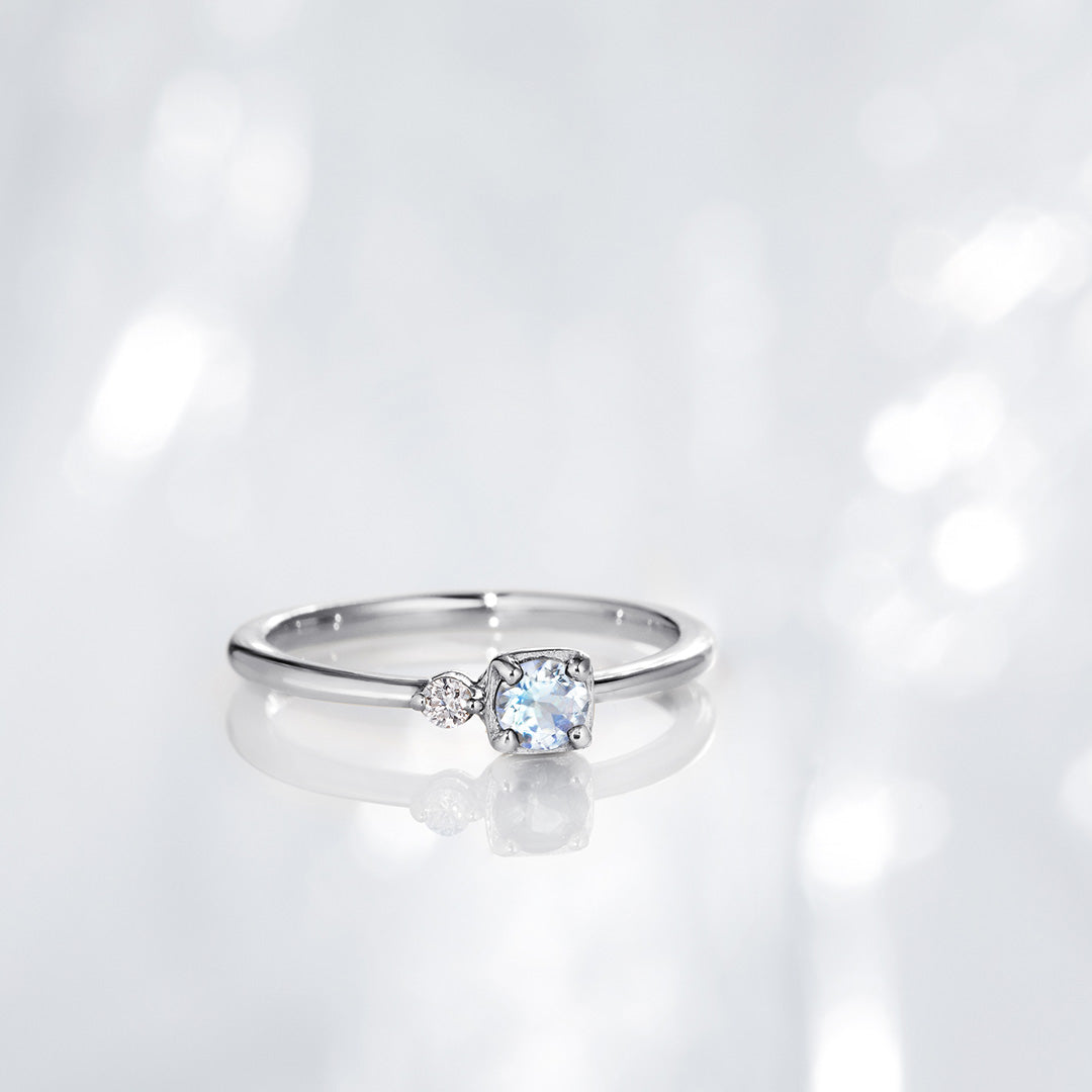 即日発送】ロイヤルブルームーンストーン×ダイヤモンド×K10/K18/PT