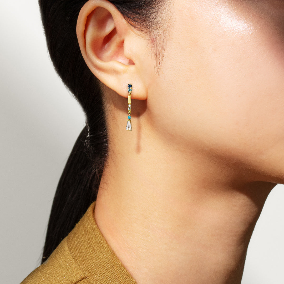 Tales of Her】マルチカラージュエル K18ピアス(片耳)・ニュワイエ