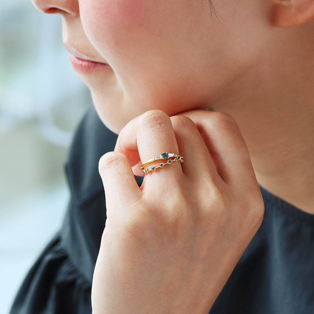 ビズー公式】アレキサンドライト K18/PT リング・デリヴレール| 誕生石