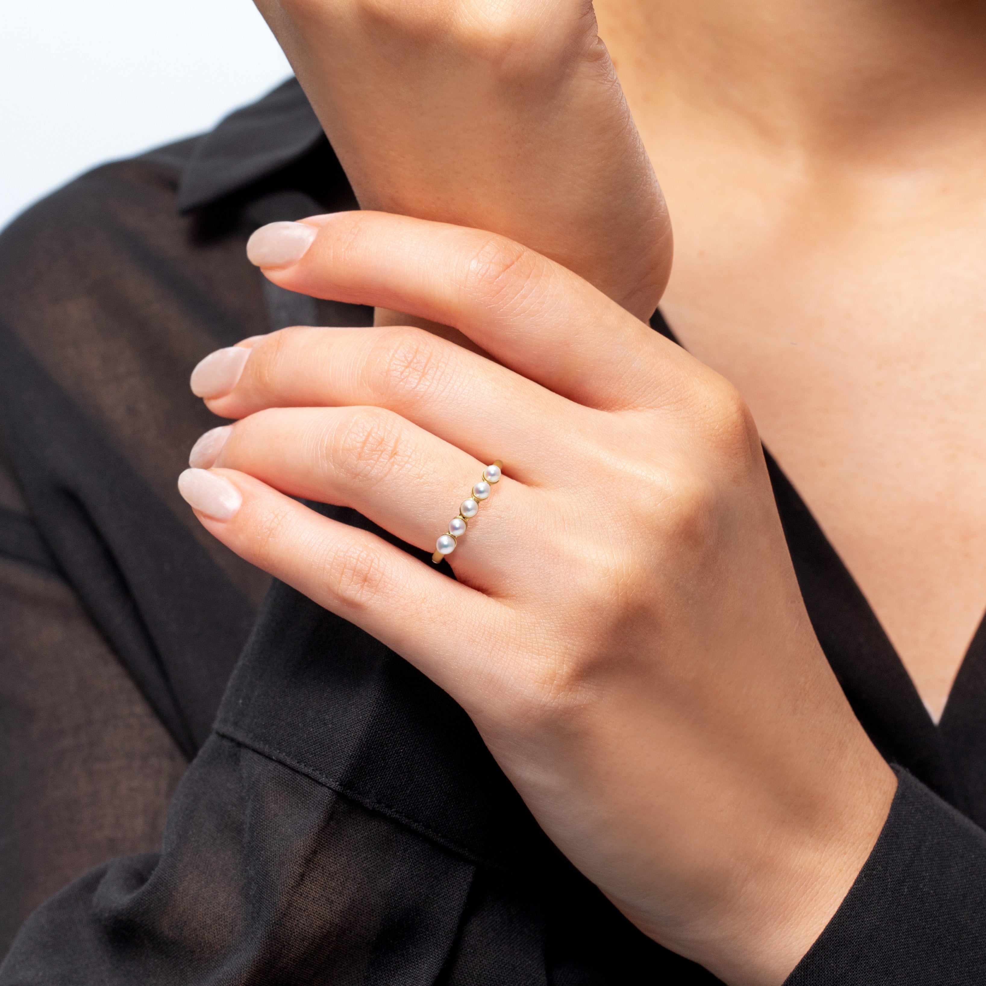 ビズー公式】 アコヤ真珠 ベビーパール 伊勢志摩産 Pt900 K18(18金) YG