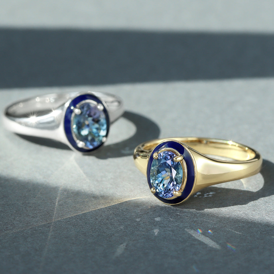 ビズー公式】タンザナイト SV925/K18リング・ベルタント| 誕生石や希少