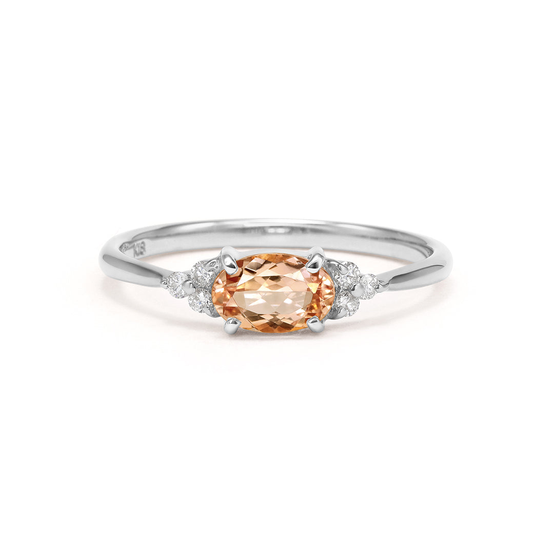 ビズー公式】インペリアル トパーズ ダイヤモンド K18(18金) リング