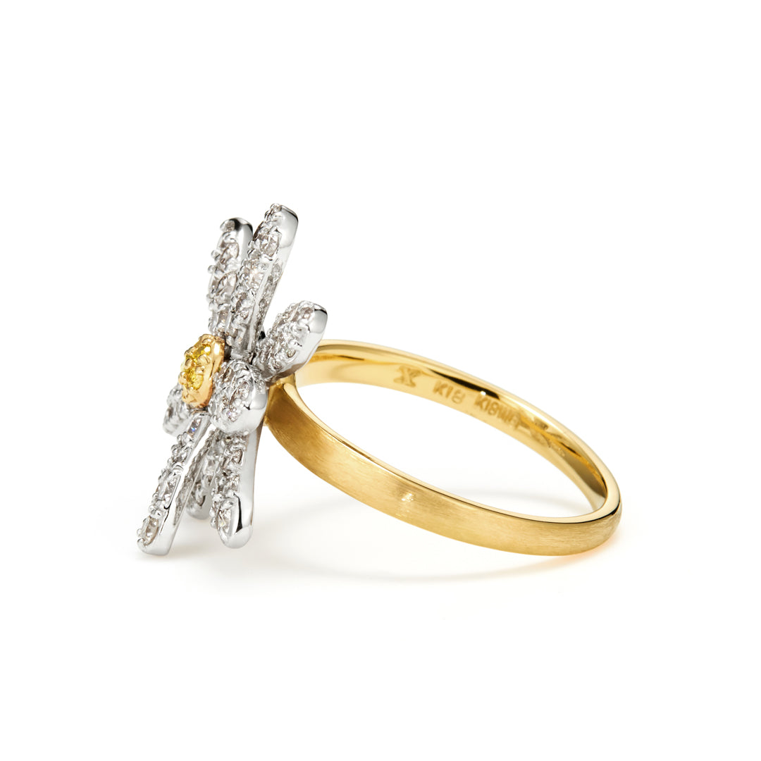 ビズー公式】ダイヤモンド K18 イエローゴールド プラチナ リング