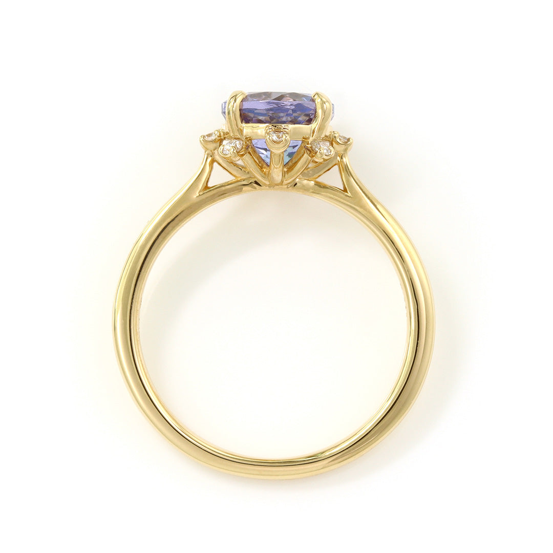 ビズー公式】タンザナイト×ダイヤモンド K18/PTリング・ルミリエム