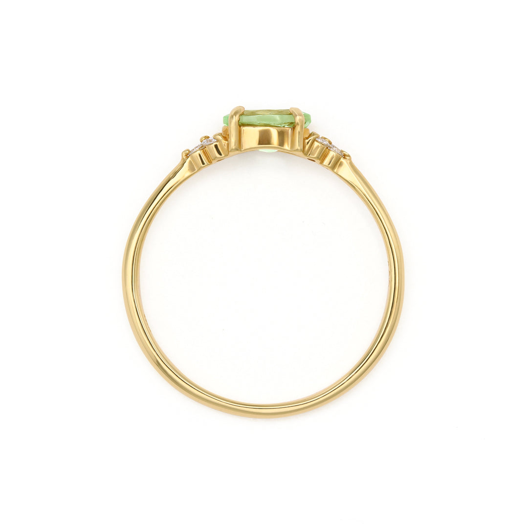 ビズー公式】ミントグリーンガーネット×ダイヤモンド K18(18金)/PT