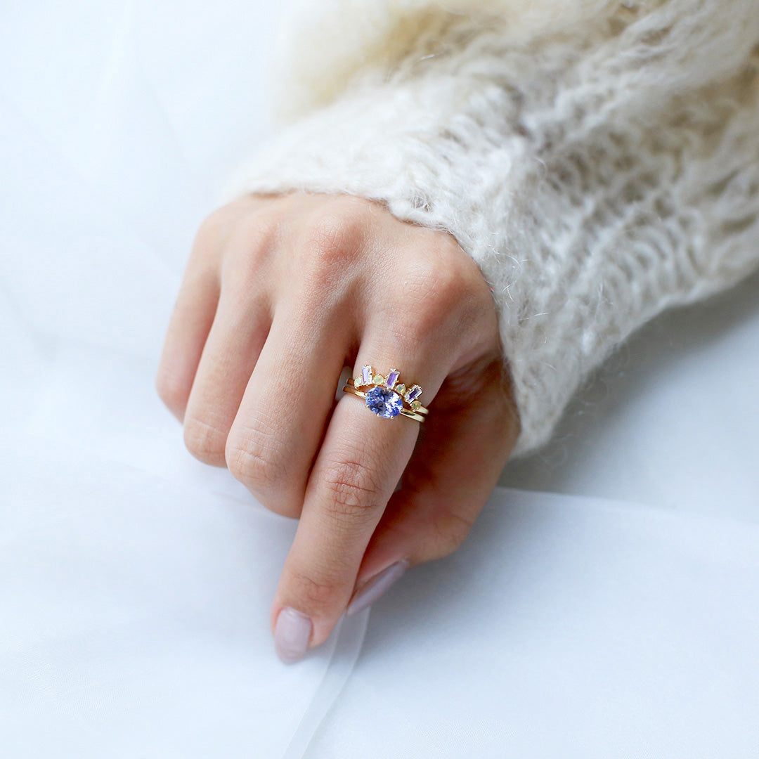 ビズー公式】タンザナイト(ラベンダーカラー) K18(18金)リング